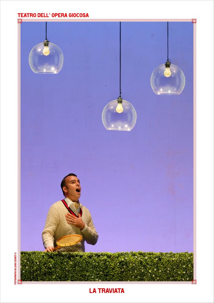 Nicolò Dal Ben, Alfredo nel giardino, secondo atto - La Traviata, Opera Giocosa di Savona