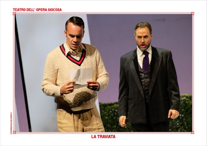Nicolò Dal Ben, Alfredo e Giorgio Germont, secondo atto - La Traviata, Opera Giocosa di Savona