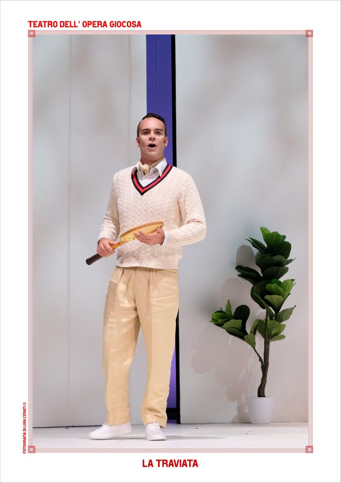 Nicolò Dal Ben, Alfredo in scena, secondo atto - La Traviata, Opera Giocosa di Savona